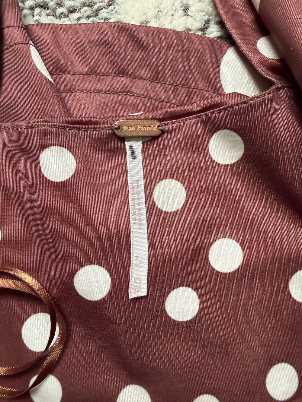 Free People ‘Raylon’ Midi Dress in Chocolate Combo - Picture 9 of 9